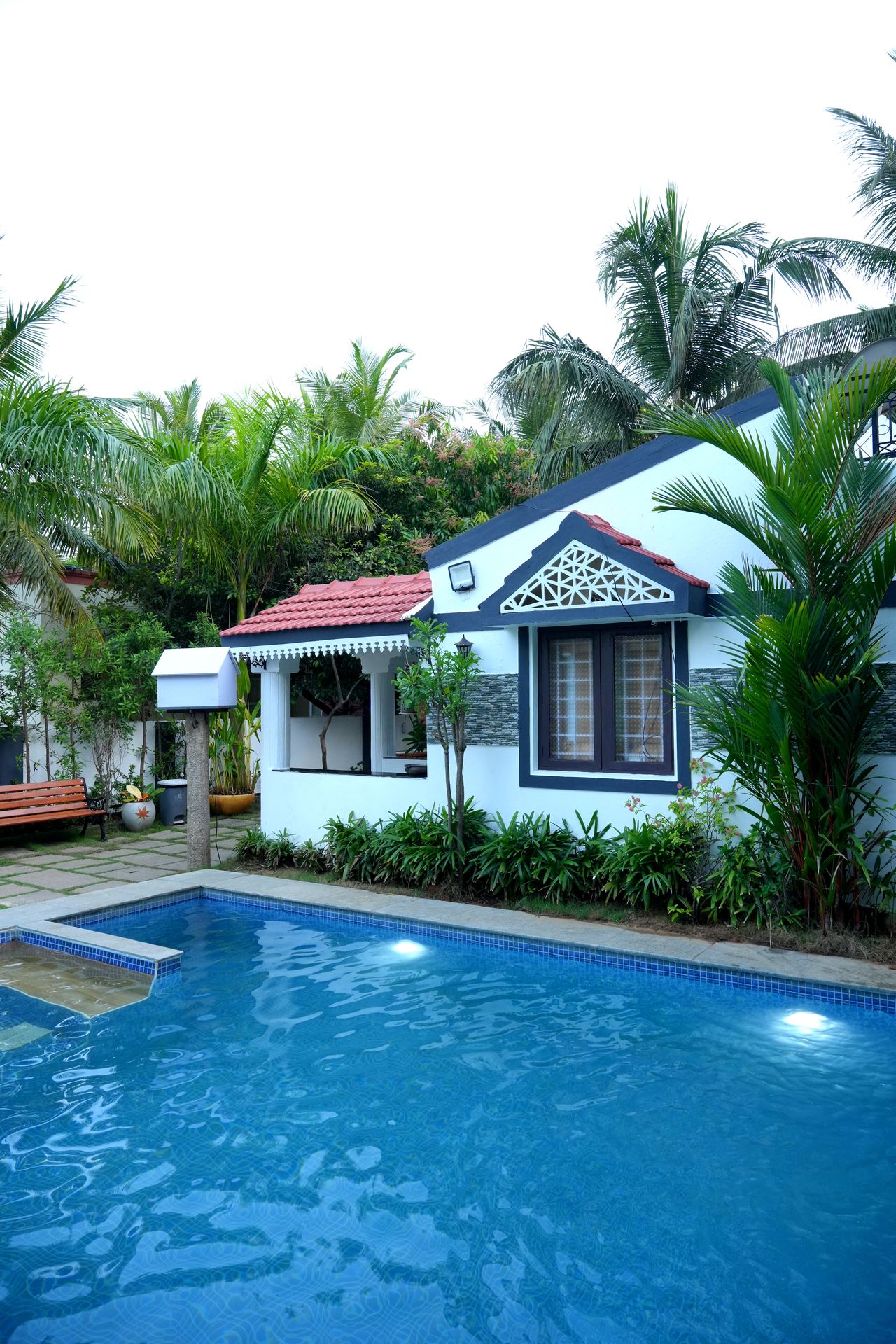 Exterior of The Bella Vista villa and garden